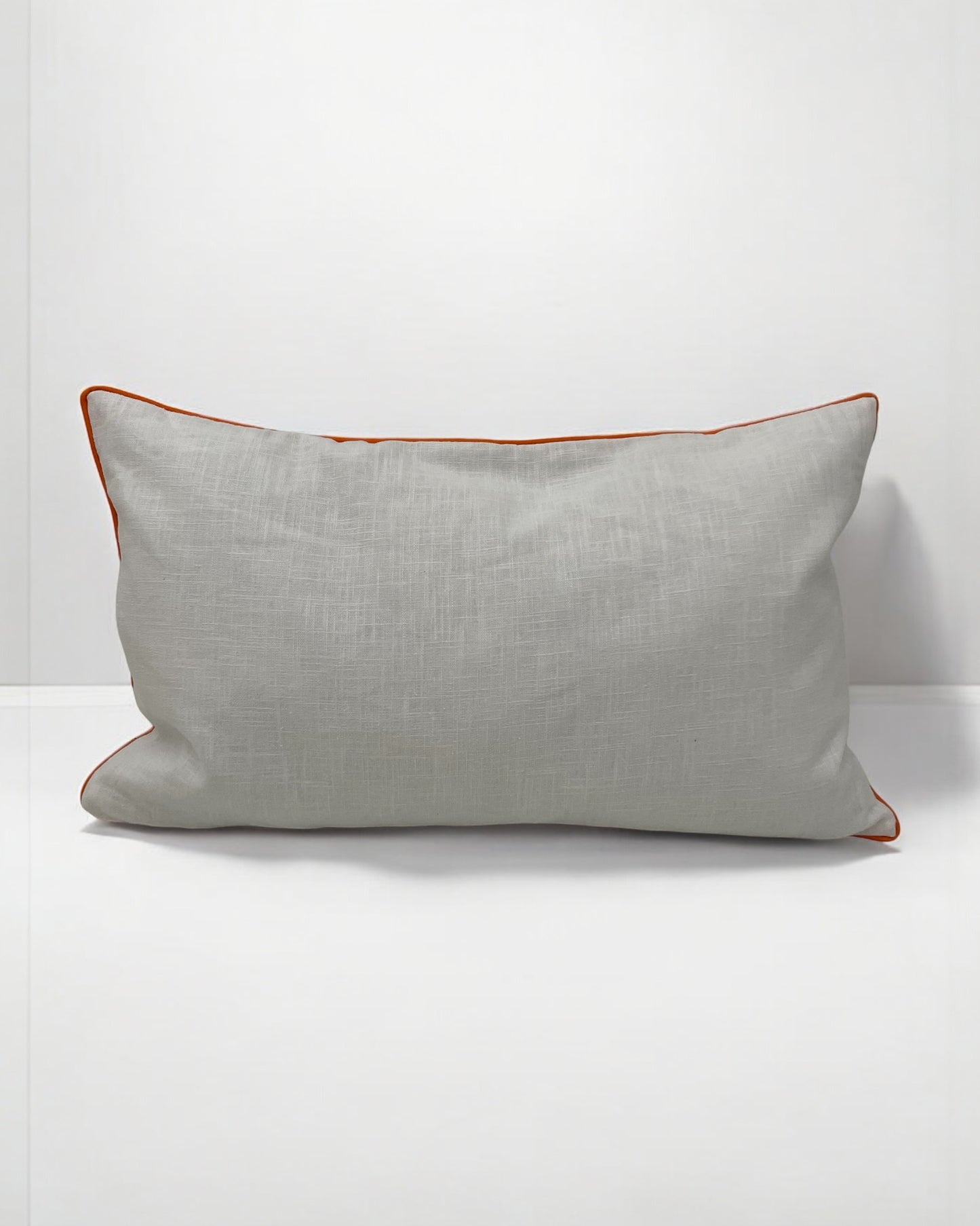 AMALFI cushion cover with orange trim