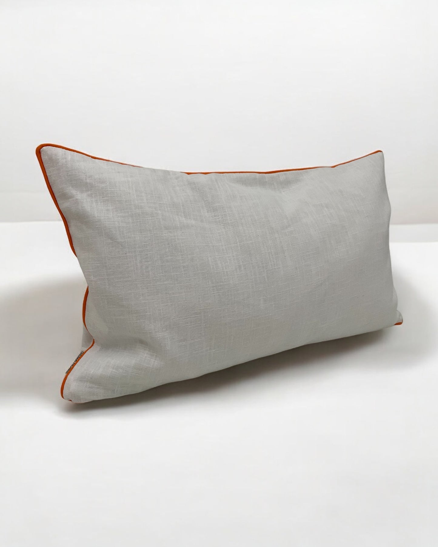 AMALFI cushion cover with orange trim