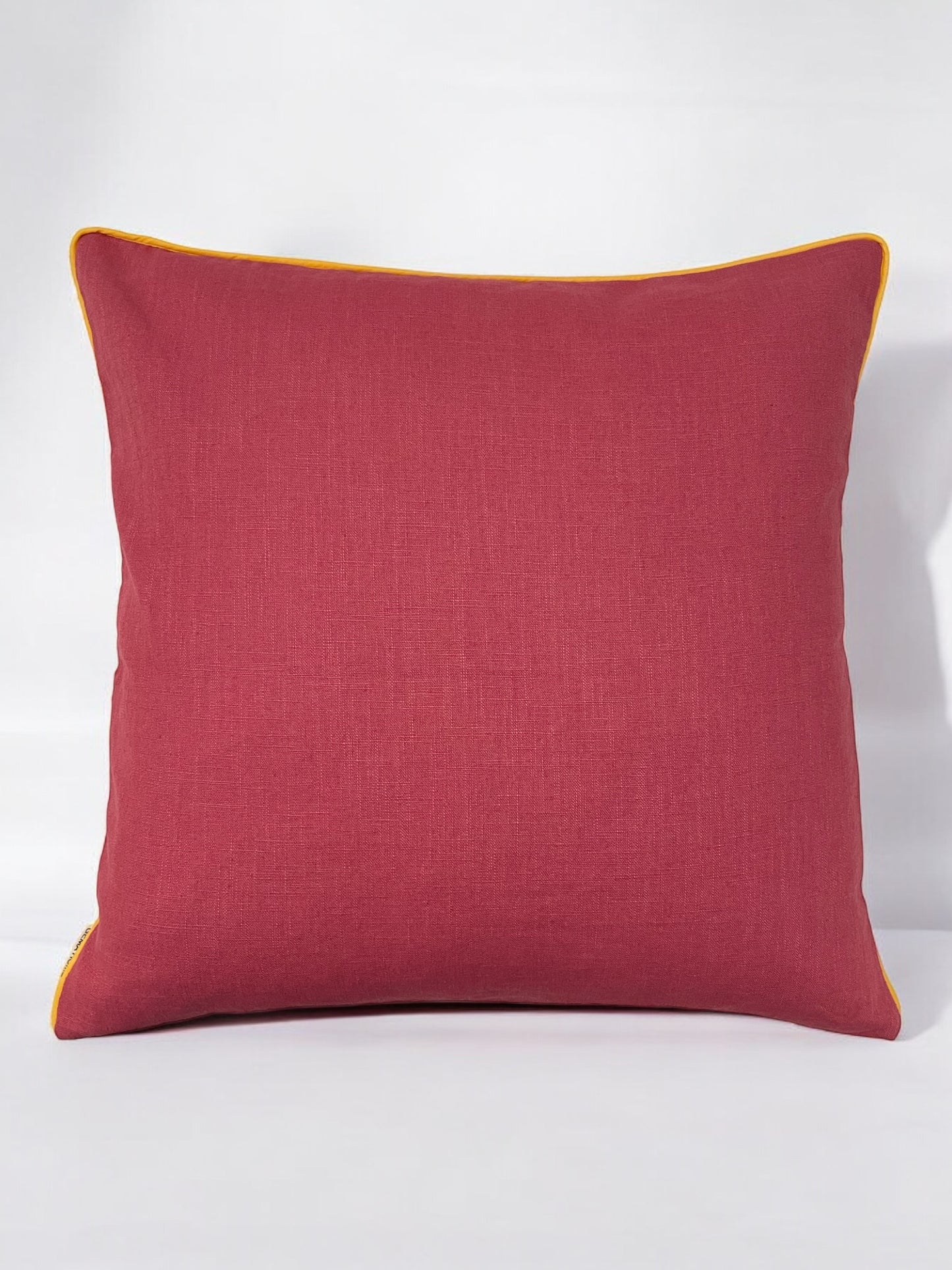 AMALFI cushion cover 45x45 with yellow trim